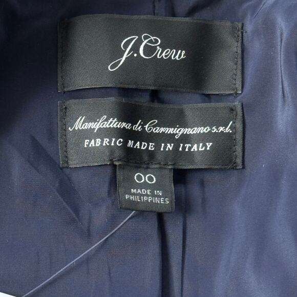 J. Crew Going-Out Lurex Metallic Steward Tartan Blazer Plaid Red Size 00 XS NWT‎ - Picture 5 of 11